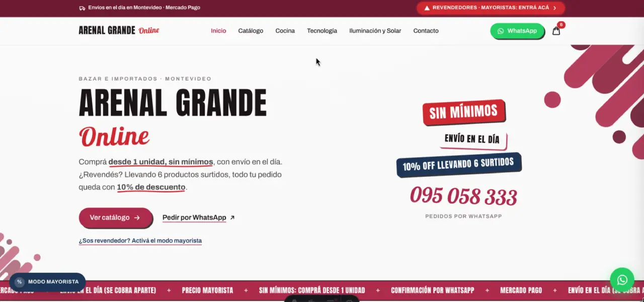 Arenal Grande Online - E-commerce de bazar e importados en Montevideo