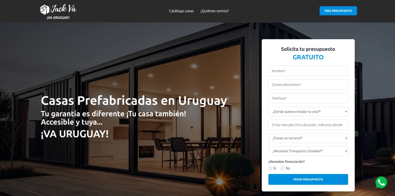 JackVa Uruguay - Sitio web de casas prefabricadas